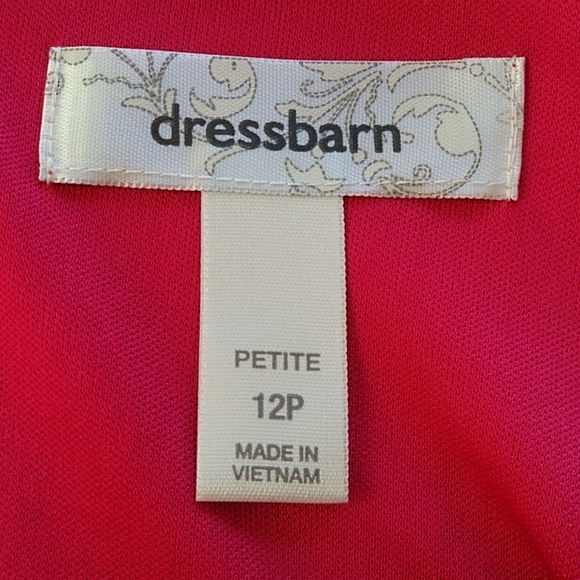 Dressbarn Lined Low Back Dress 12 Petite Coral Tangerine Pink Orange - Picture 3 of 16